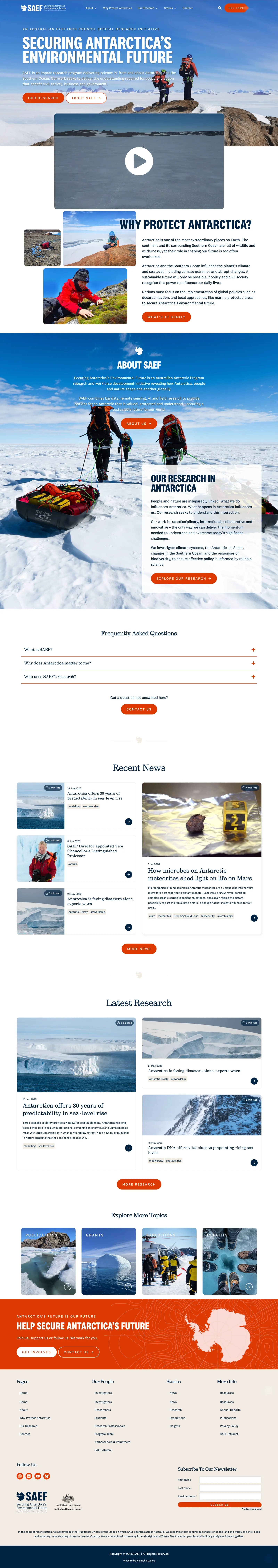 Securing Antarctica's Environmental Future website